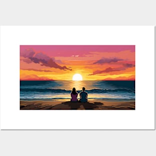 Beach Sunset Magic Posters and Art